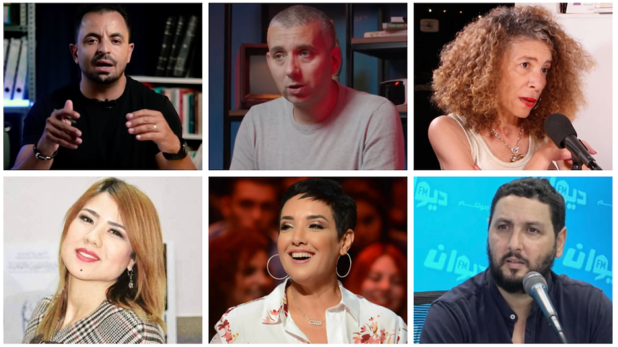 Hamza Belloumi, Haythem el-Mekk, Insaf Boughdiri, Ghassen Ben Khelifa, Sonia Dahmani, Khaoula Boukrim