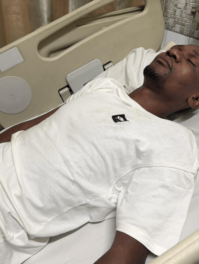 Gauthier Sey Tshiang in a hospital.